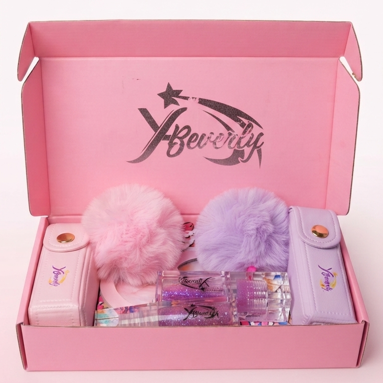 The 2&2 Bundle(2 lipgloss,2 bags pink&purple)