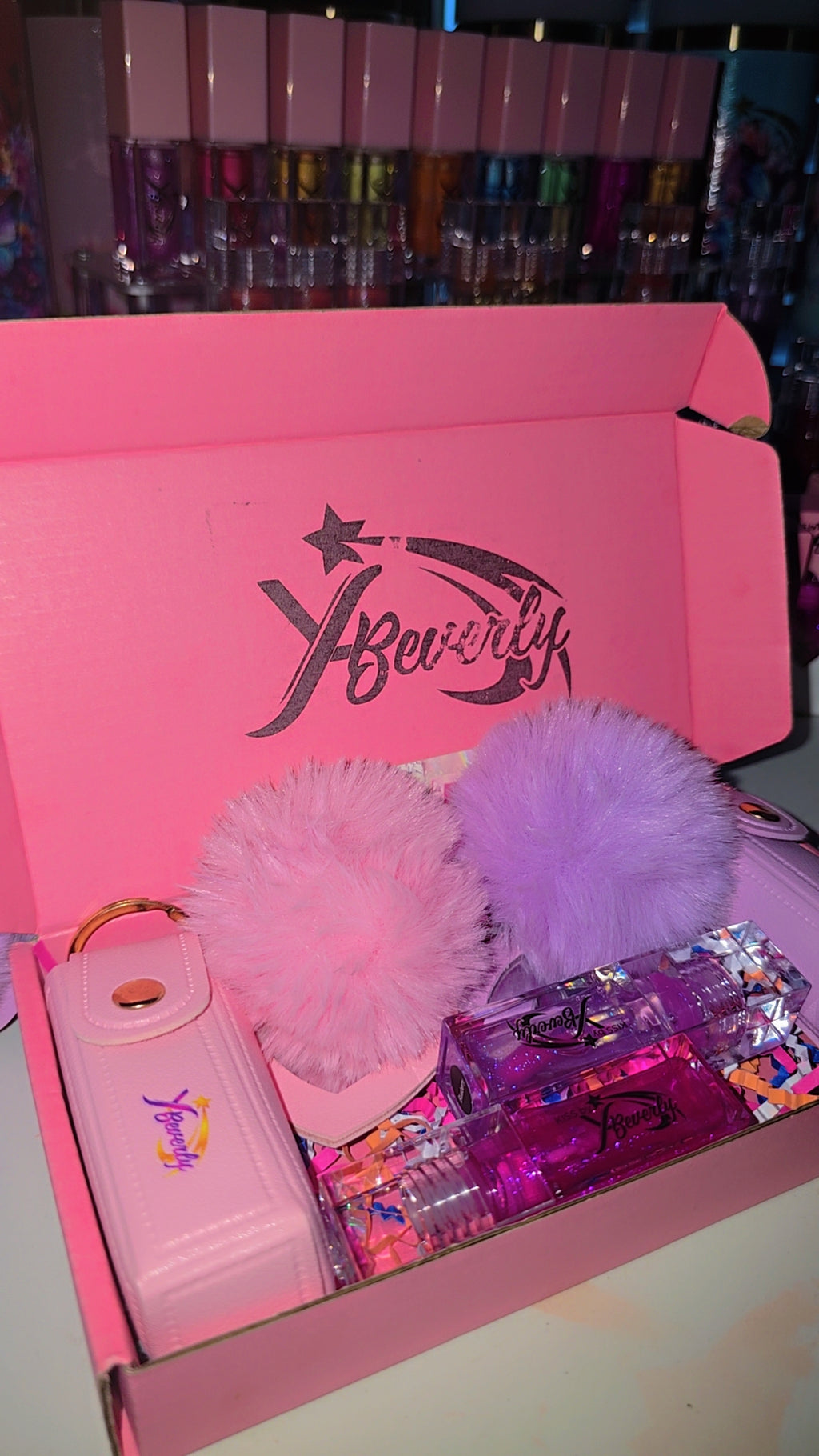 The 2&2 Bundle(2 lipgloss,2 bags pink&purple)